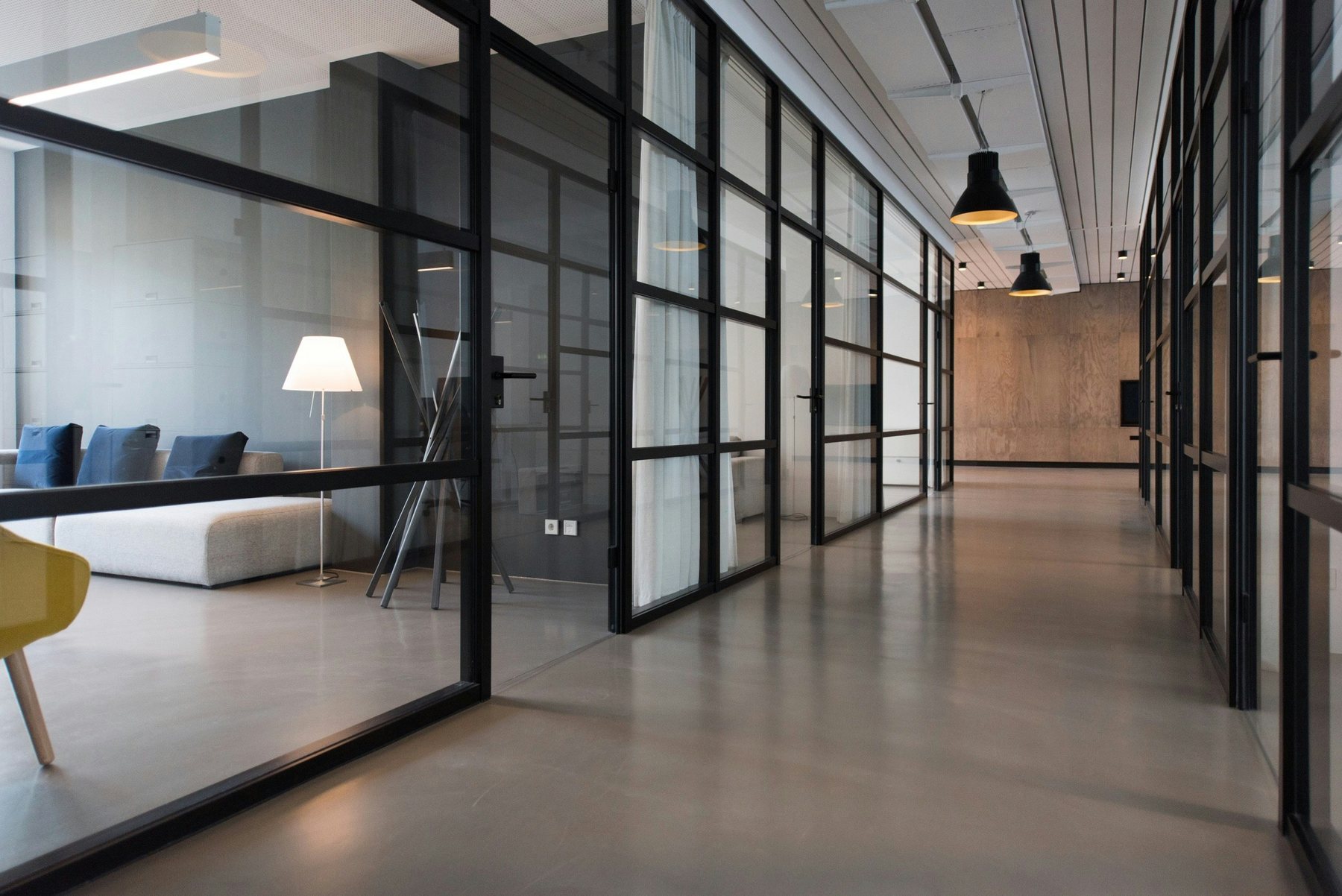 Calm, modern professional office interior